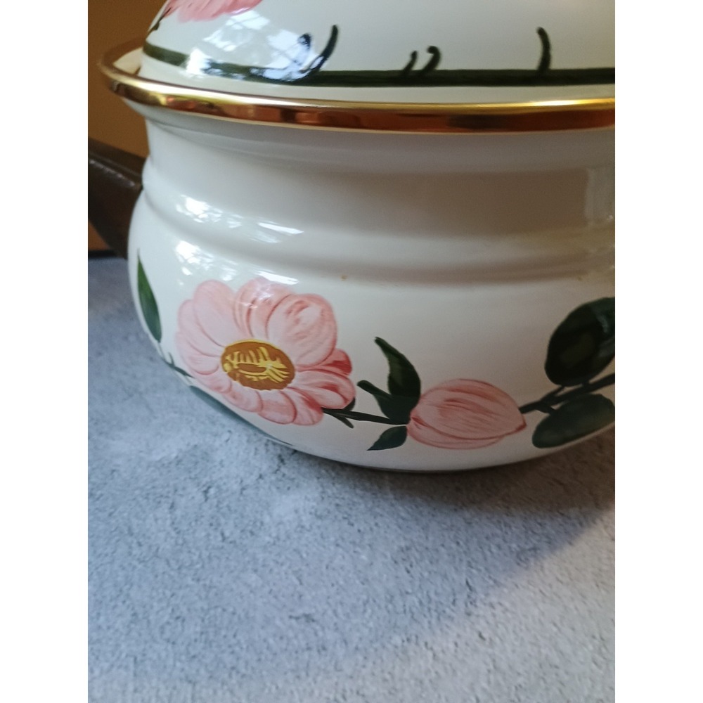 Villeroy & Boch French Garden Enamel Cooking Pot (3 qt)‎ With Lid Floral Decor - Picture 2 of 11